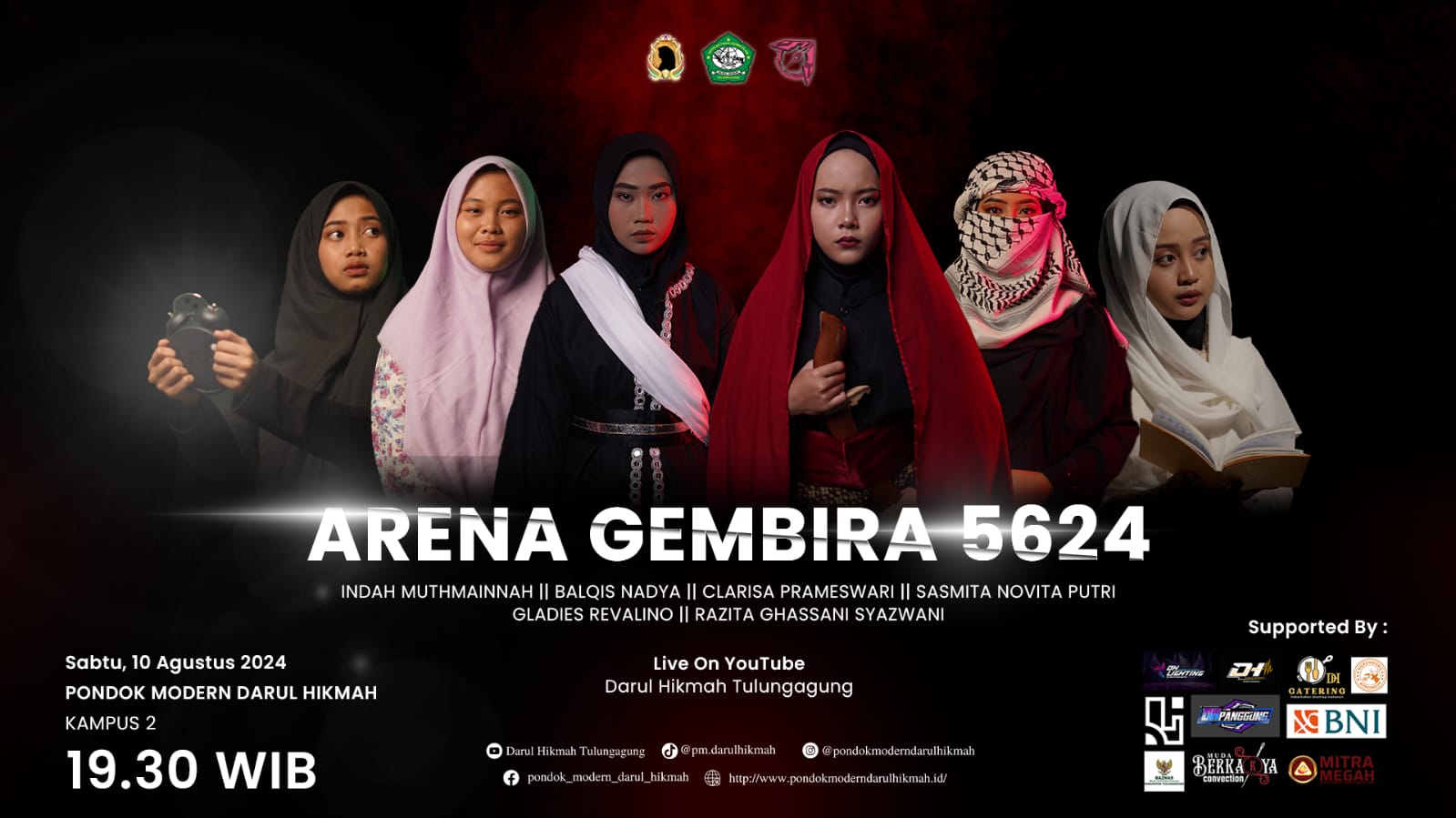 KOLABORASI SENI AKBAR ISLAMI ARENA GEMBIRA 5624 KAMPUS 2 PUTRI PONDOK MODERN DARUL HIKMAH TULUNGAGUNG